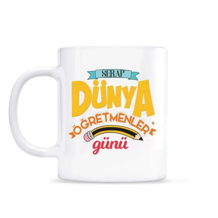 Öğretmenler Gününe Özel İsimli Kupa Bardak - 3