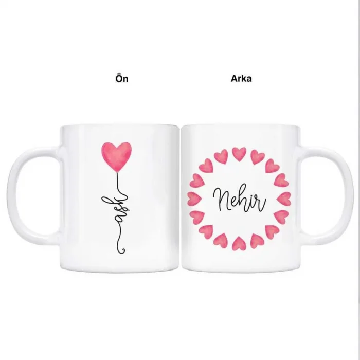 Sevgililer Gününe Özel İsimli Kupa - Aşk