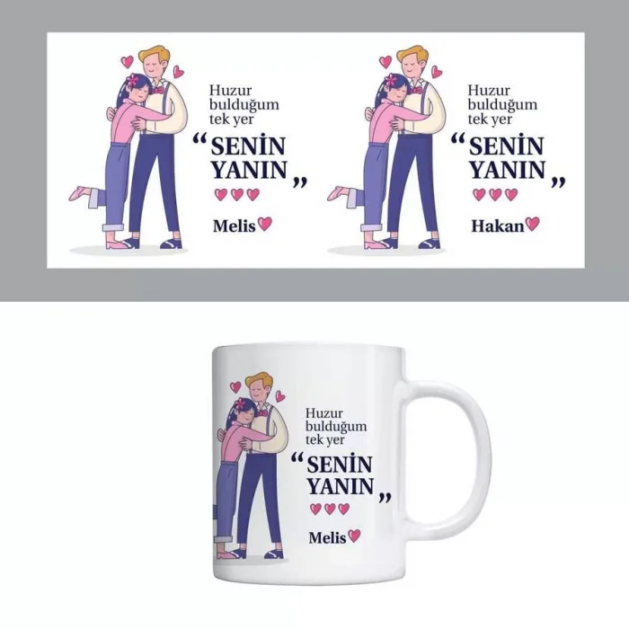 Sevgililer Gününe Özel İsimli Kupa Bardak - Senin Yanın