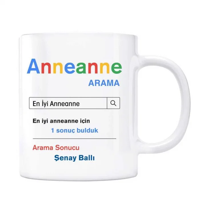 Kişiye Özel İsimli Arama Motoru Kupa Bardak - Anneanne