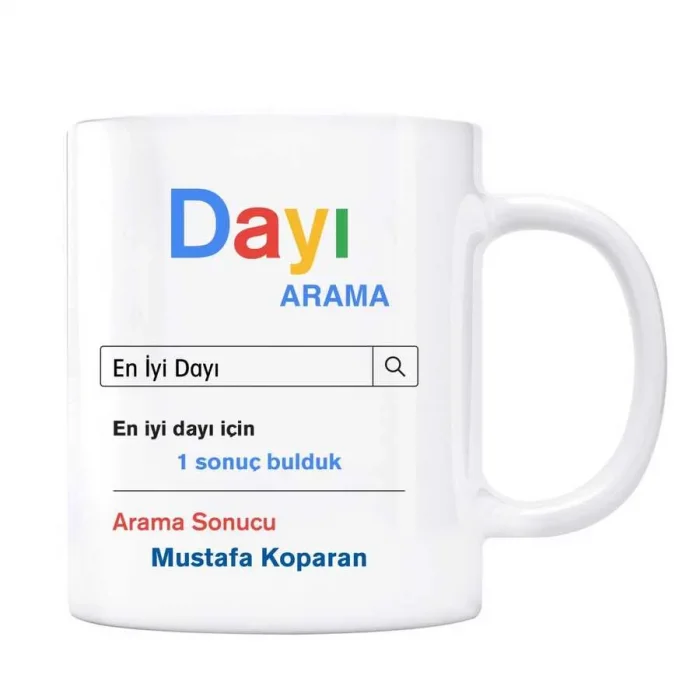 Kişiye Özel İsimli Arama Motoru Kupa Bardak - Dayı