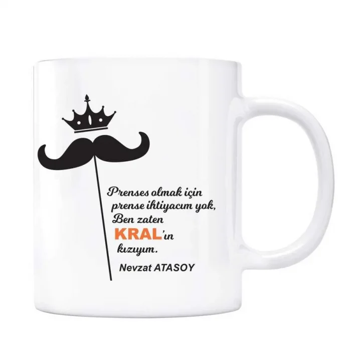 Babam Kişiye Özel İsimli Kupa Bardak - Kralın Kızı