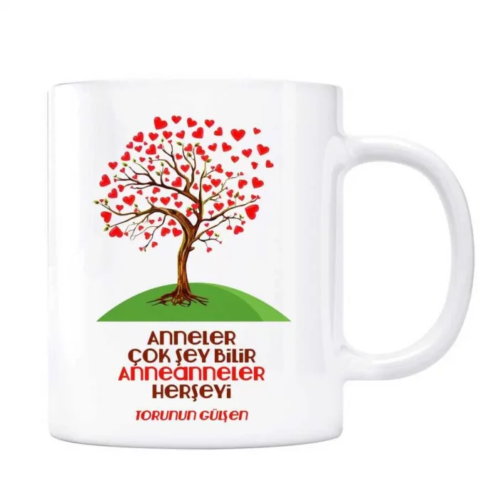 Annelere Özel İsimli Kupa Bardak - Anneler Çok Şey Bilir