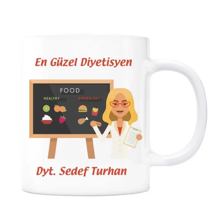 Kişiye Özel İsimli Kupa Bardak - En Güzel Diyetisyen