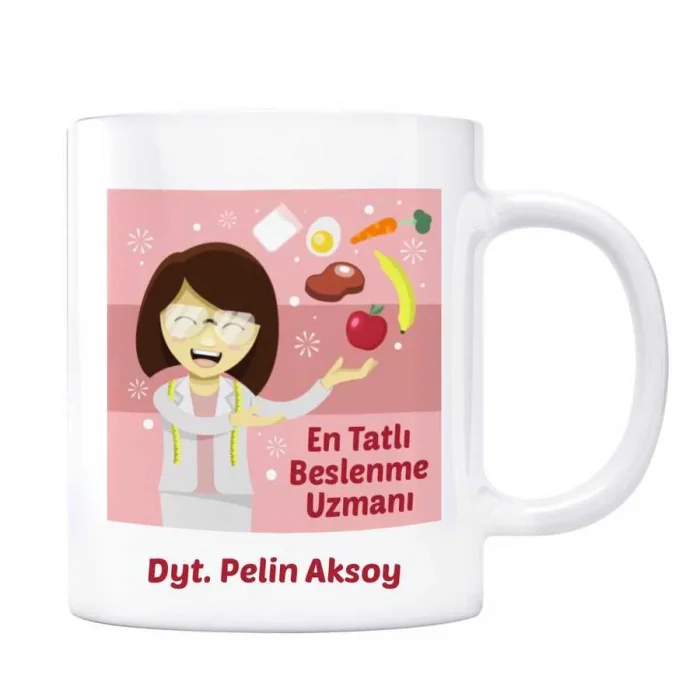 Kişiye Özel İsimli Kupa Bardak - En Tatlı Beslenme Uzmanı