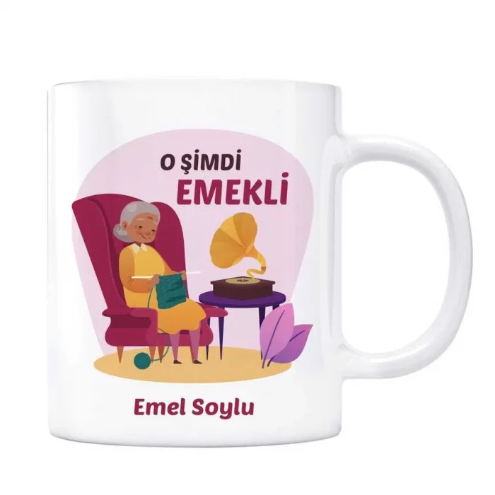 Kişiye Özel İsimli Kupa Bardak - O Şimdi Emekli