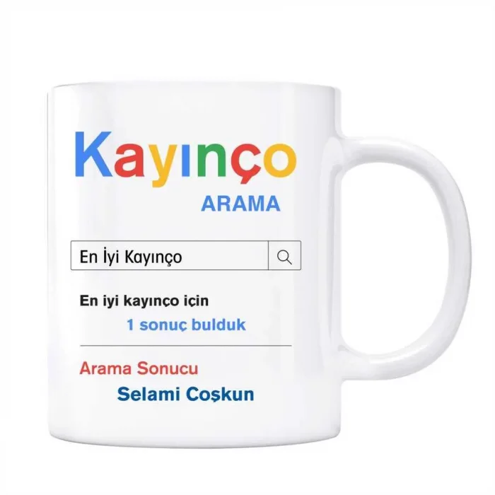 Kişiye Özel İsimli Kayınço Google Arama Motoru Kupa Bardak
