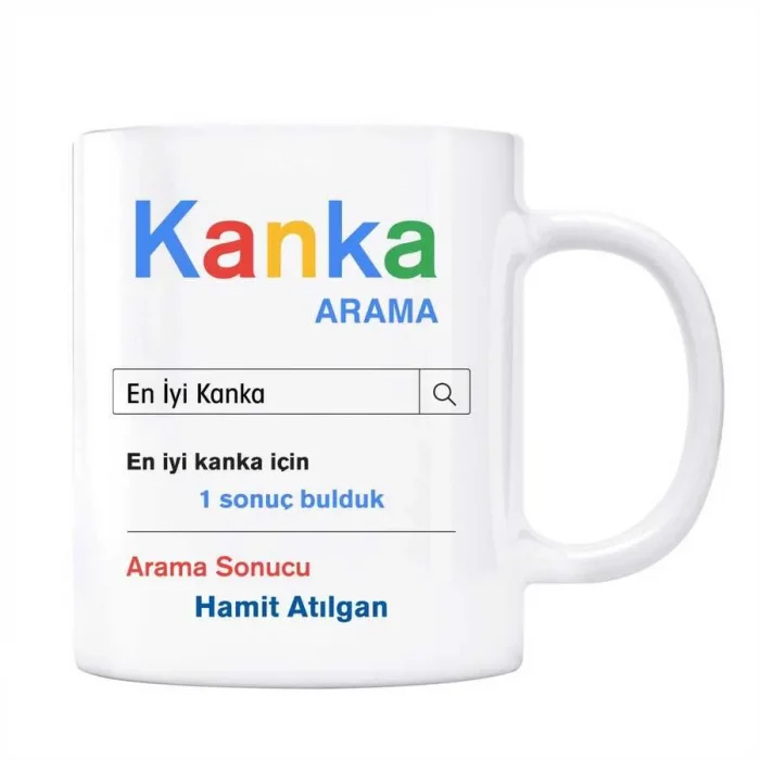 Kişiye Özel İsimli Kanka Google Arama Motoru Kupa Bardak