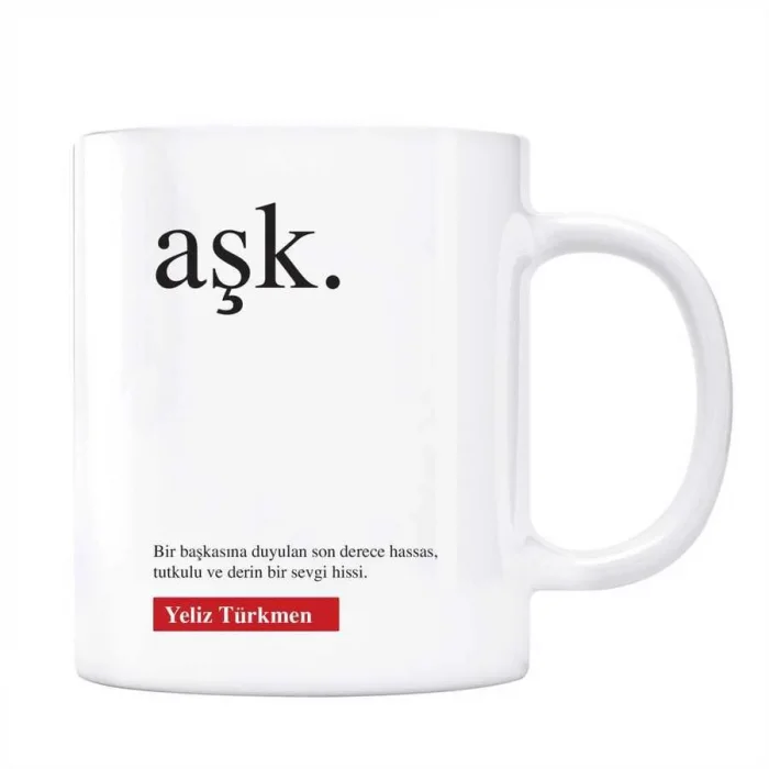 Aşk Kupa Aşk Anlamı Kişiye Özel Kupa