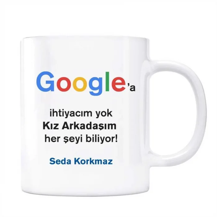 Google İsimli Kupa Kız Arkadaşım Her Şeyi Biliyor Google a İhtiyacım Yok