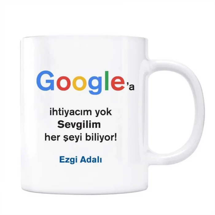 Google İsimli Kupa Sevgilim Her Şeyi Biliyor Google a İhtiyacım Yok