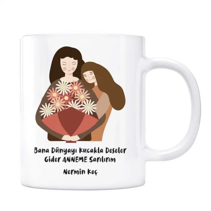 ANNE İsimli Kupa Anneme Sarılırım