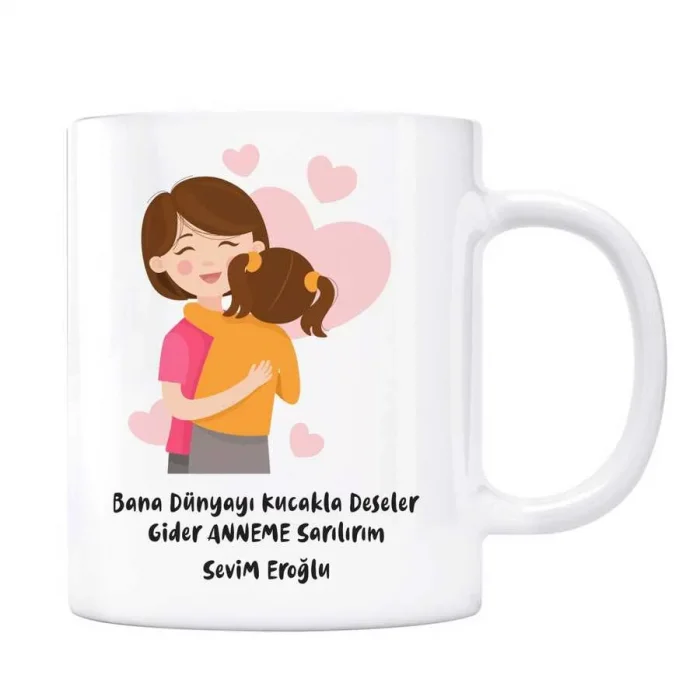 ANNE İsimli Kupa Anneme Sarılırım