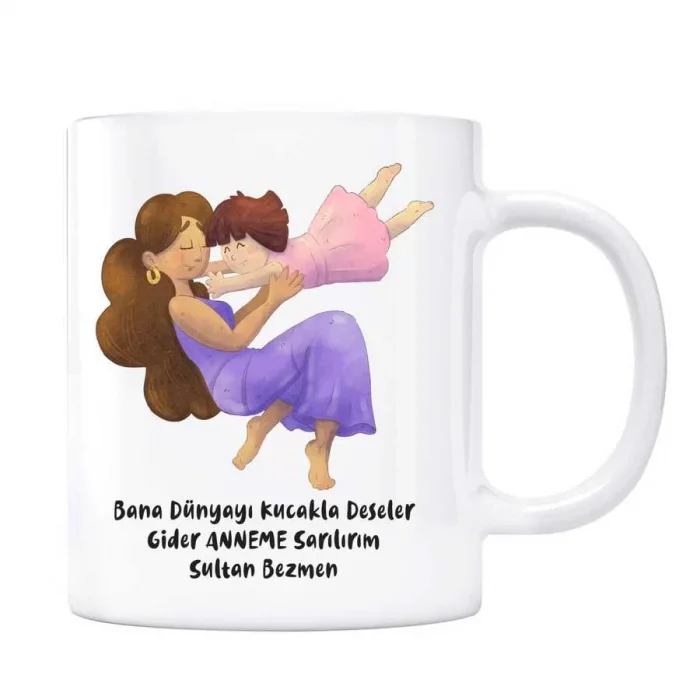 ANNE İsimli Kupa Anneme Sarılırım