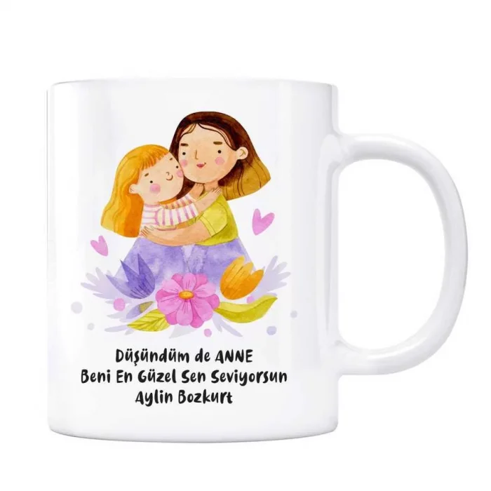 Beni En Güzel Sen Seviyorsun Anne İsimli Kupa