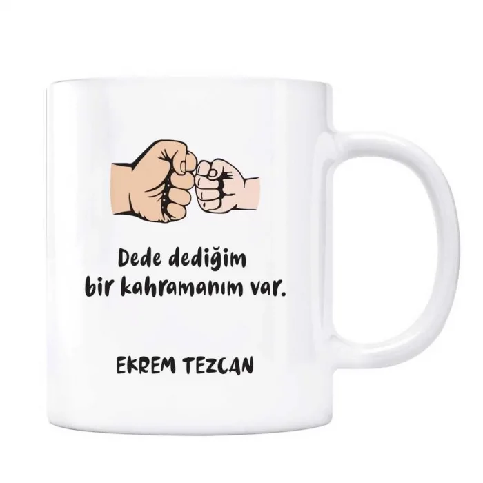 Kahraman Dede Kişiye Özel İsimli Kupa