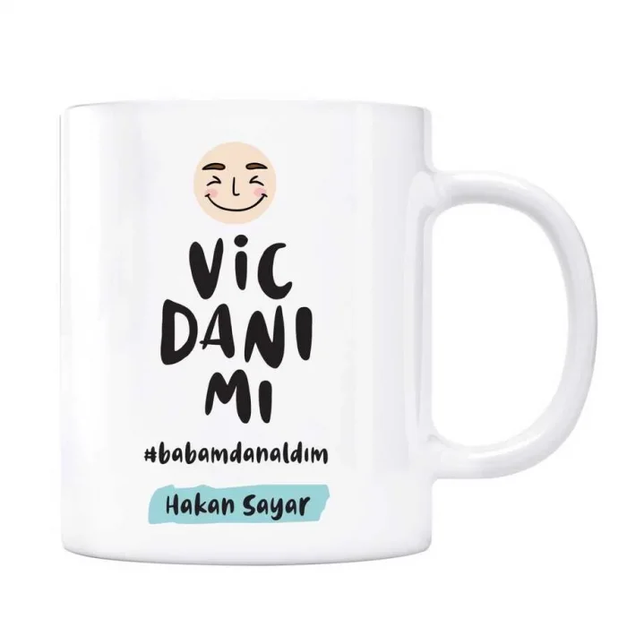 Kişiye Özel İsimli Baba Kupa Vicdanımı Babamdan Aldım