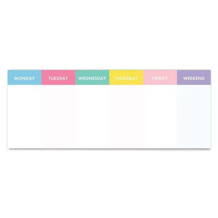 Renkli Günler Haftalık Planlama Defter Colorful Days Weekly Planner