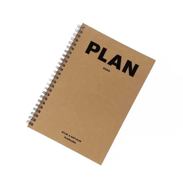 2025 Tarihli Ajanda - Haftalık Planlayıcı (Sümen) - A5 Boy Kraft Kapak