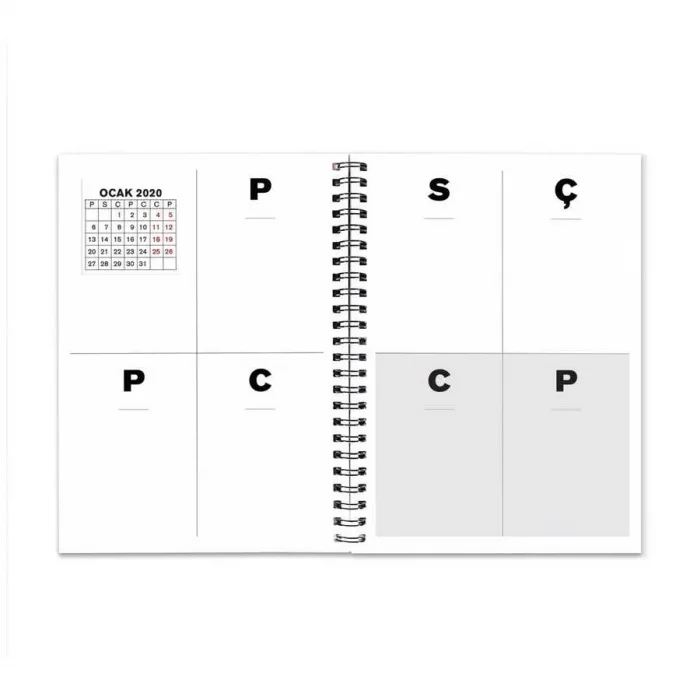 Kişiye Özel İsimli Tarihli Ajanda - Haftalık Planlayıcı (Sümen) - A5 Boy Kraft Kapak
