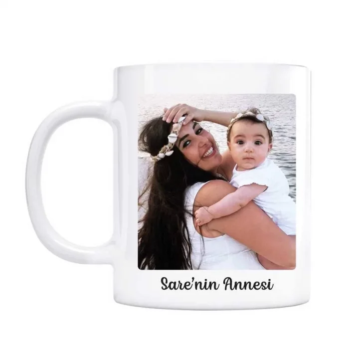 Anneler Gününe Özel Fotoğraflı İsimli Kupa Bardak