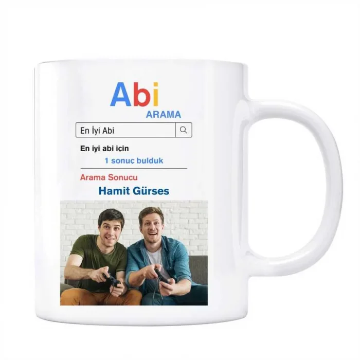 Fotoğraflı Abi Google Arama Motoru Kupa Bardak