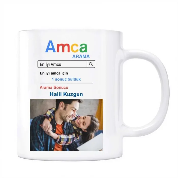 Fotoğraflı Amca Google Arama Motoru Kupa Bardak