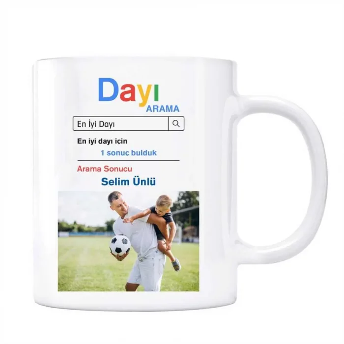 Fotoğraflı Dayı Google Arama Motoru Kupa Bardak