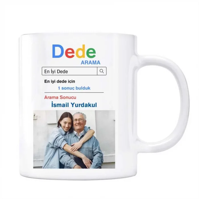 Fotoğraflı Dede Google Arama Motoru Kupa Bardak