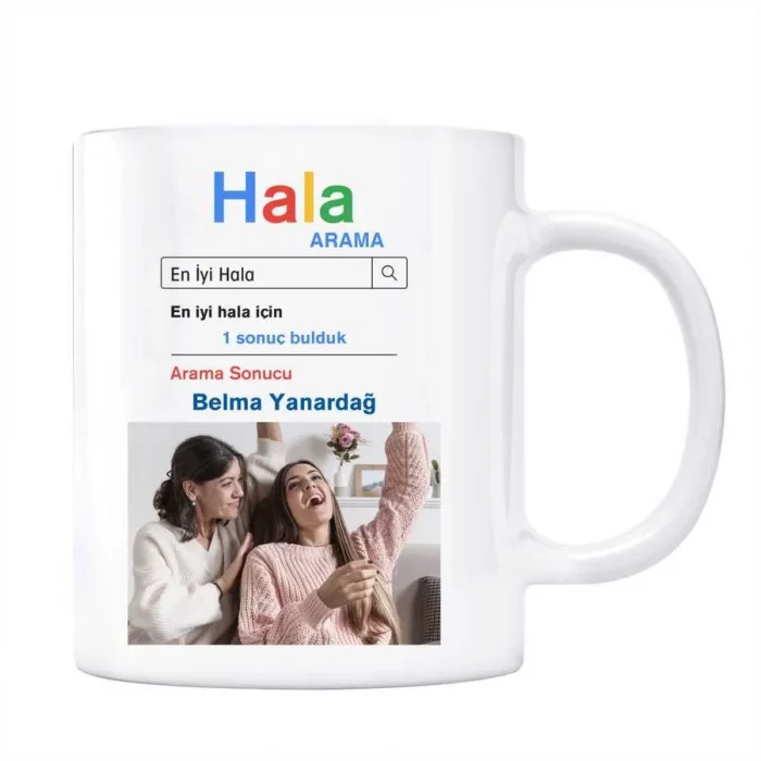 Fotoğraflı Hala Google Arama Motoru Kupa Bardak