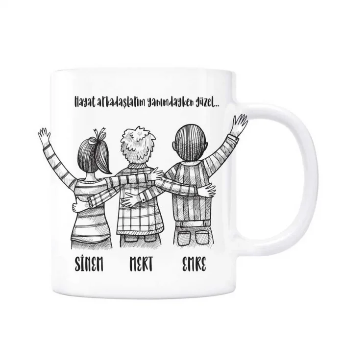 Kişiye Özel Kupa Bardak - Hayat Arkadaşlarım