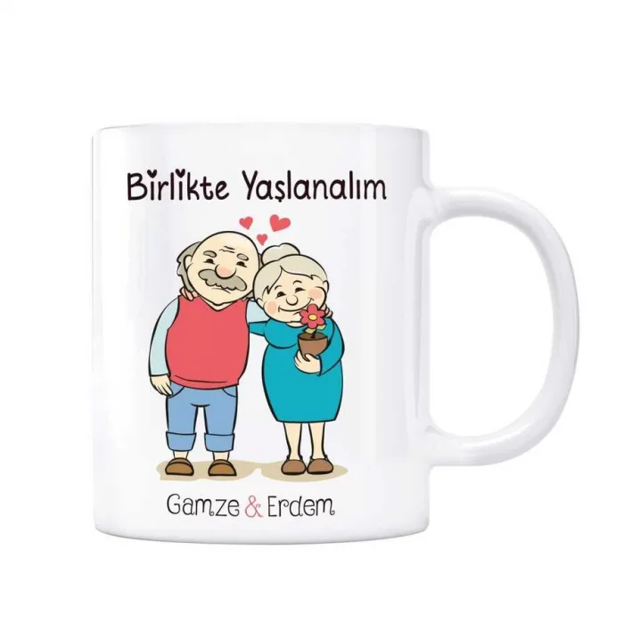 Kişiye Özel Birlikte Yaşlanalım Kupa Bardak