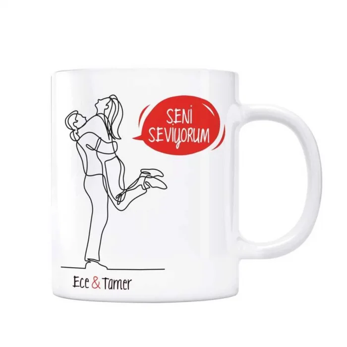 Seni Seviyorum Kişiye Özel Kupa Bardak
