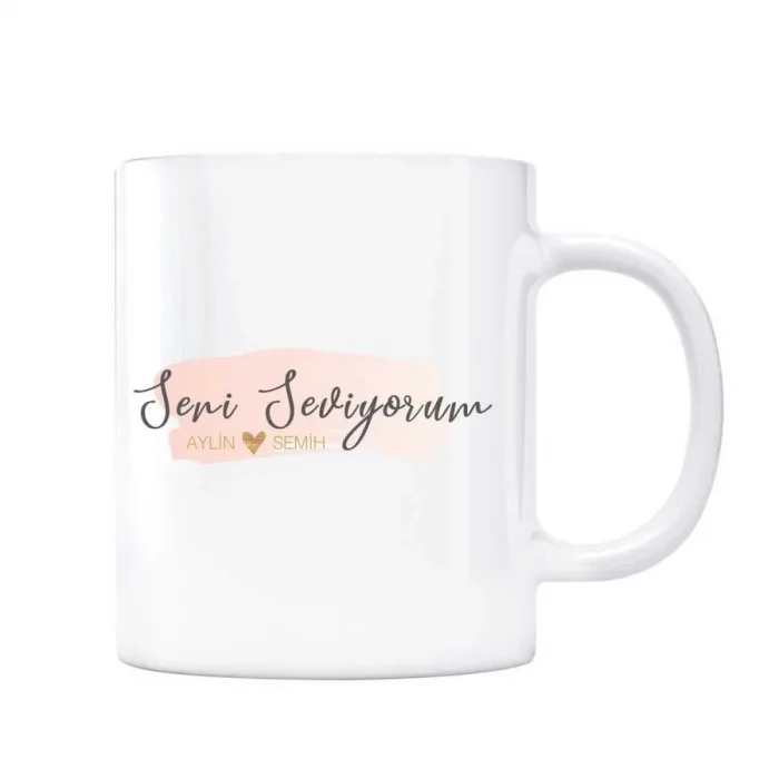 Seni Seviyorum - Sevgililere Özel Kupa Bardak