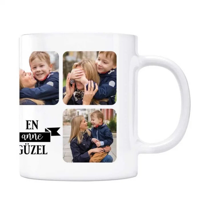 9 Fotoğraf Kolajlı En Güzel Anne Kupa