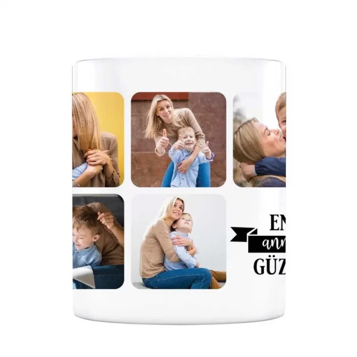 9 Fotoğraf Kolajlı En Güzel Anne Kupa