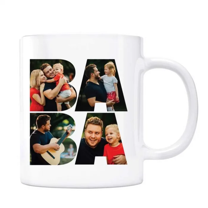 Babalar Gününe Özel 4 Fotoğraflı Ba-Ba Kupa Bardak