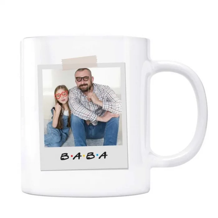 Baba Fotoğraflı İsimli Kupa Bardak