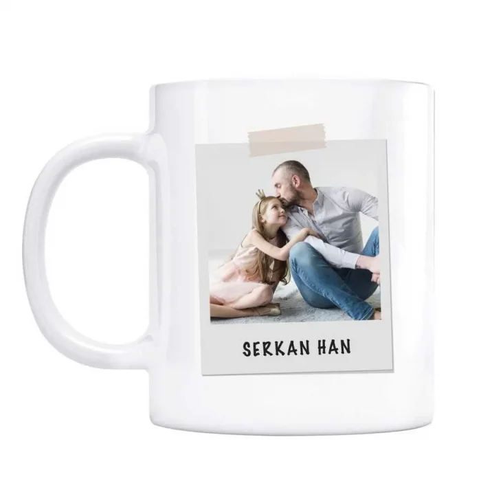 Baba Fotoğraflı İsimli Kupa Bardak