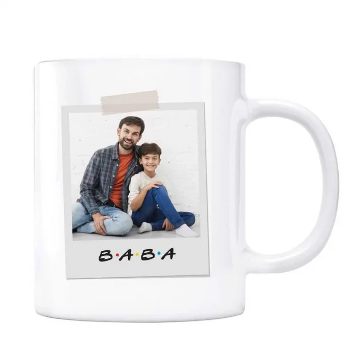 Baba 2 Fotoğraflı İsimli Kupa Bardak