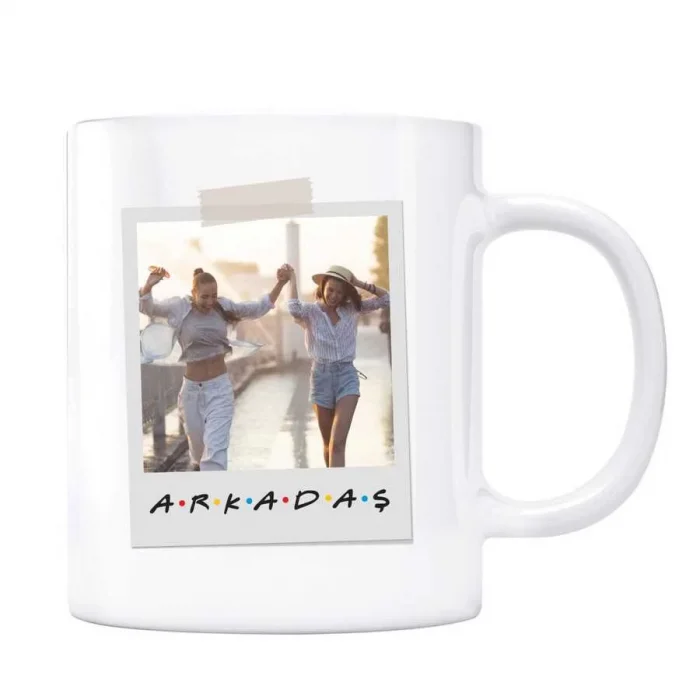 Arkadaş Fotoğraflı İsimli Kupa Bardak