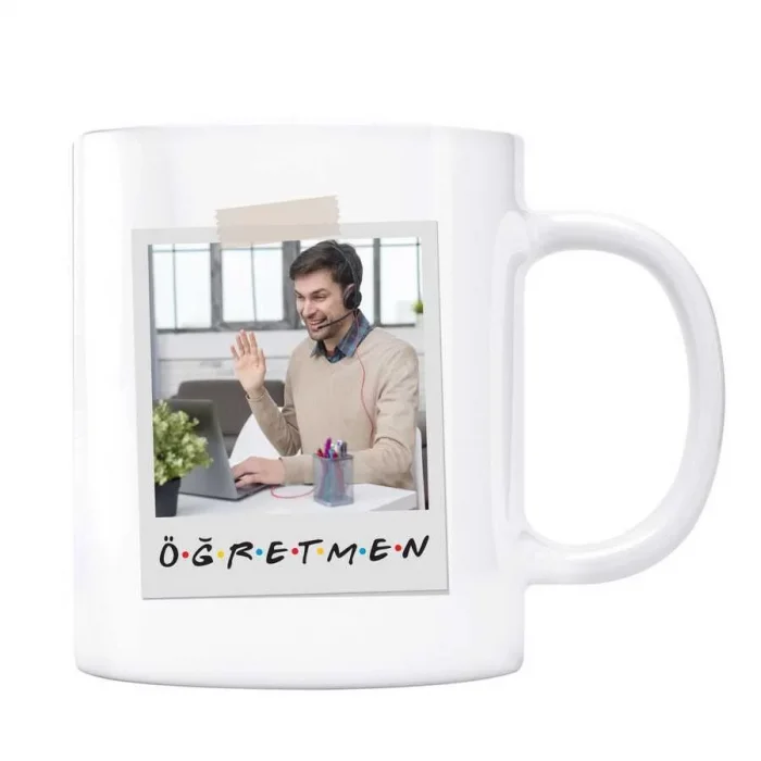 Öğretmenler Gününe Özel İsimli 2 Fotoğraflı Kupa Bardak