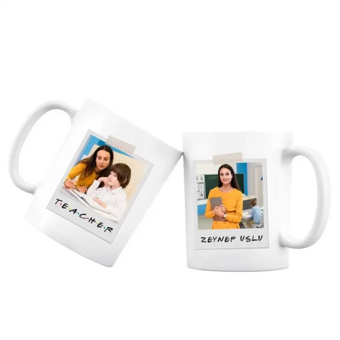 Öğretmenlere Özel İsimli Fotoğraflı Kupa Bardak