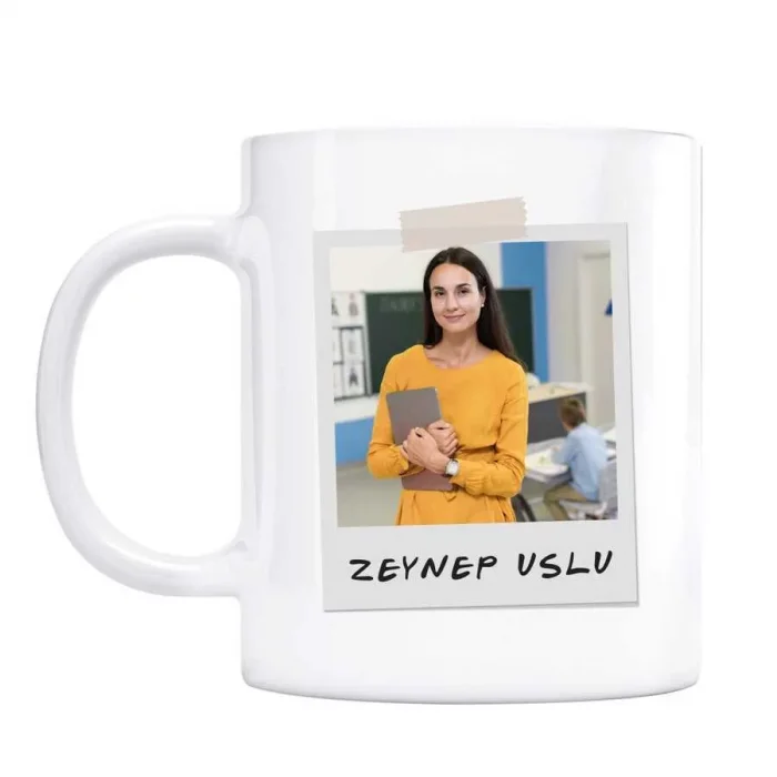 Öğretmenlere Özel İsimli Fotoğraflı Kupa Bardak
