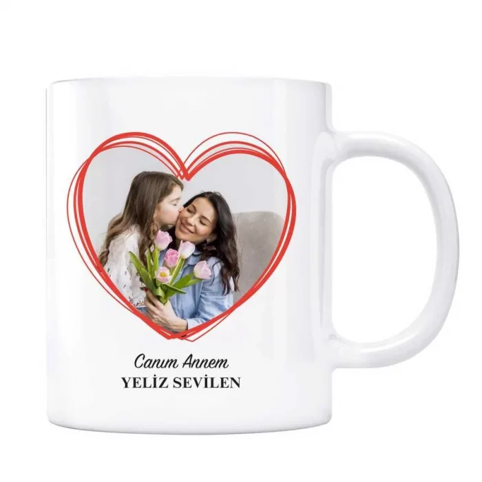 Anneler Günü Hediyesi Canım Annem İki Fotoğraflı Kupa