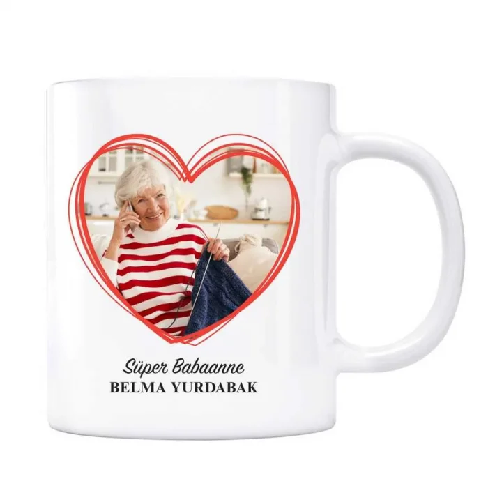 Anneler Günü Hediyesi Süper Babaanne İki Fotoğraflı Kupa