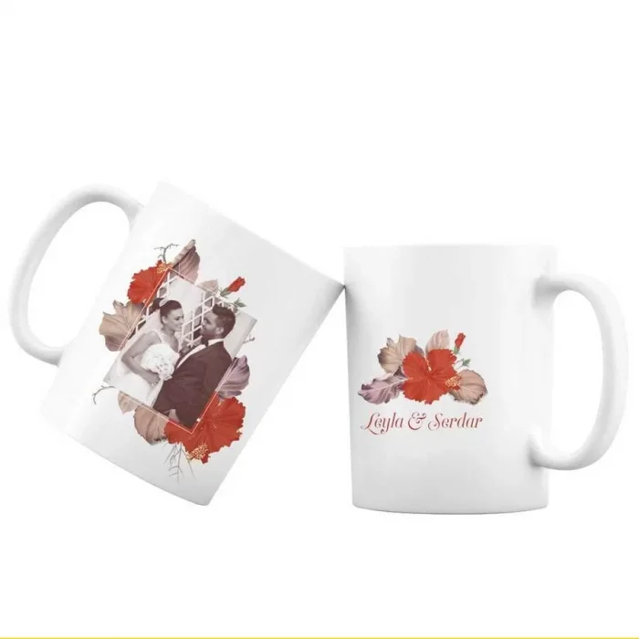 Sevgililer Gününe Özel İsimli Fotoğraflı Kupa Bardak