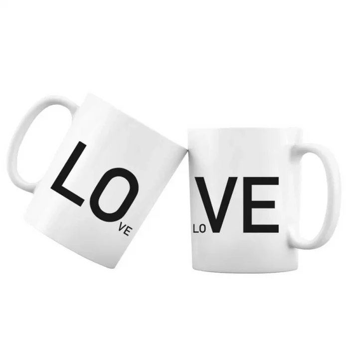 Sevgililer Gününe Özel İkili Kupa - Love