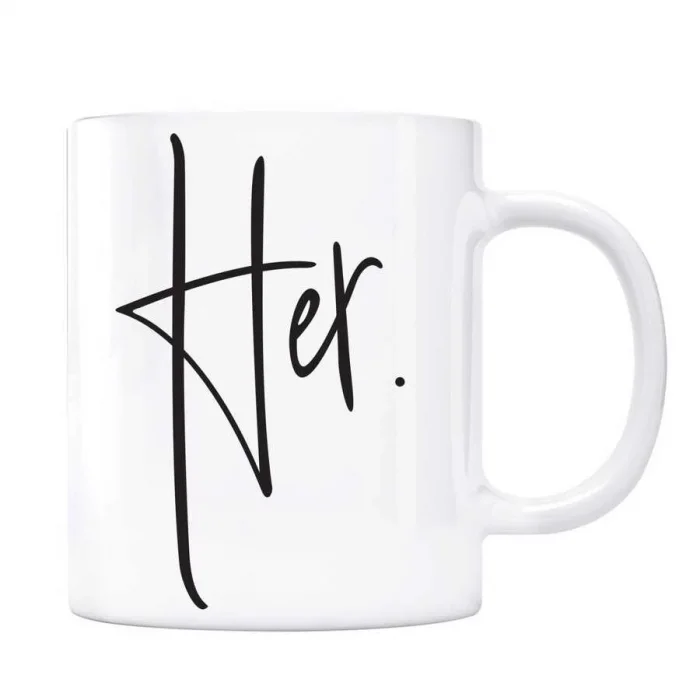 İkili Kupa Bardak - Him Her