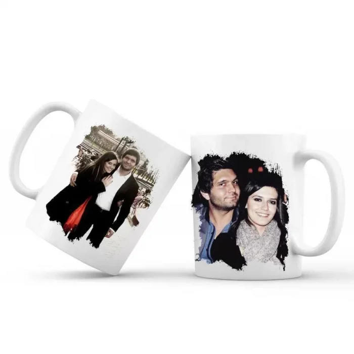 Sevgililer Gününe Özel Fotoğraflı İkili Kupa Bardak